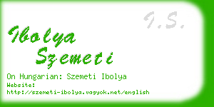 ibolya szemeti business card